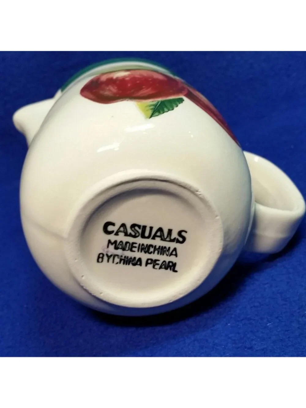 Casuals Apple Creamer China Pearl Apples and Pink Blossoms Country Farmhouse